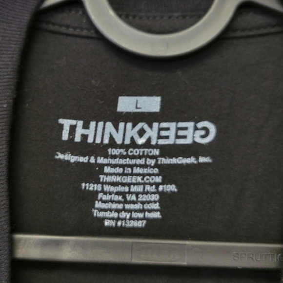 Think Geek Ying Yang Pi t-shirt Black L - Picture 4 of 5